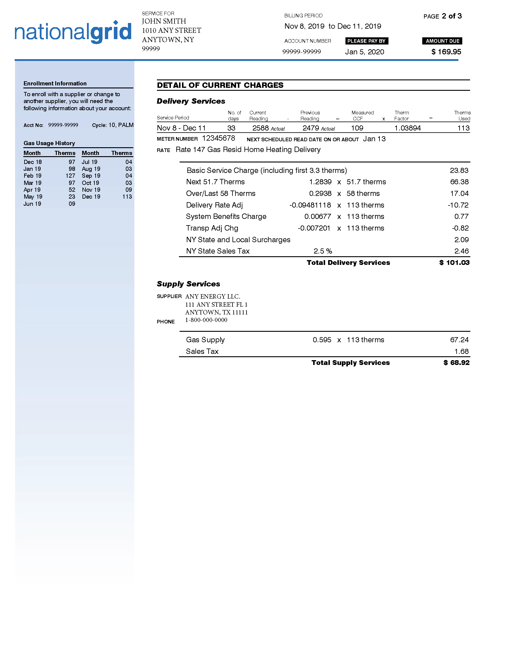 Understanding Our Bills and Charges National Grid