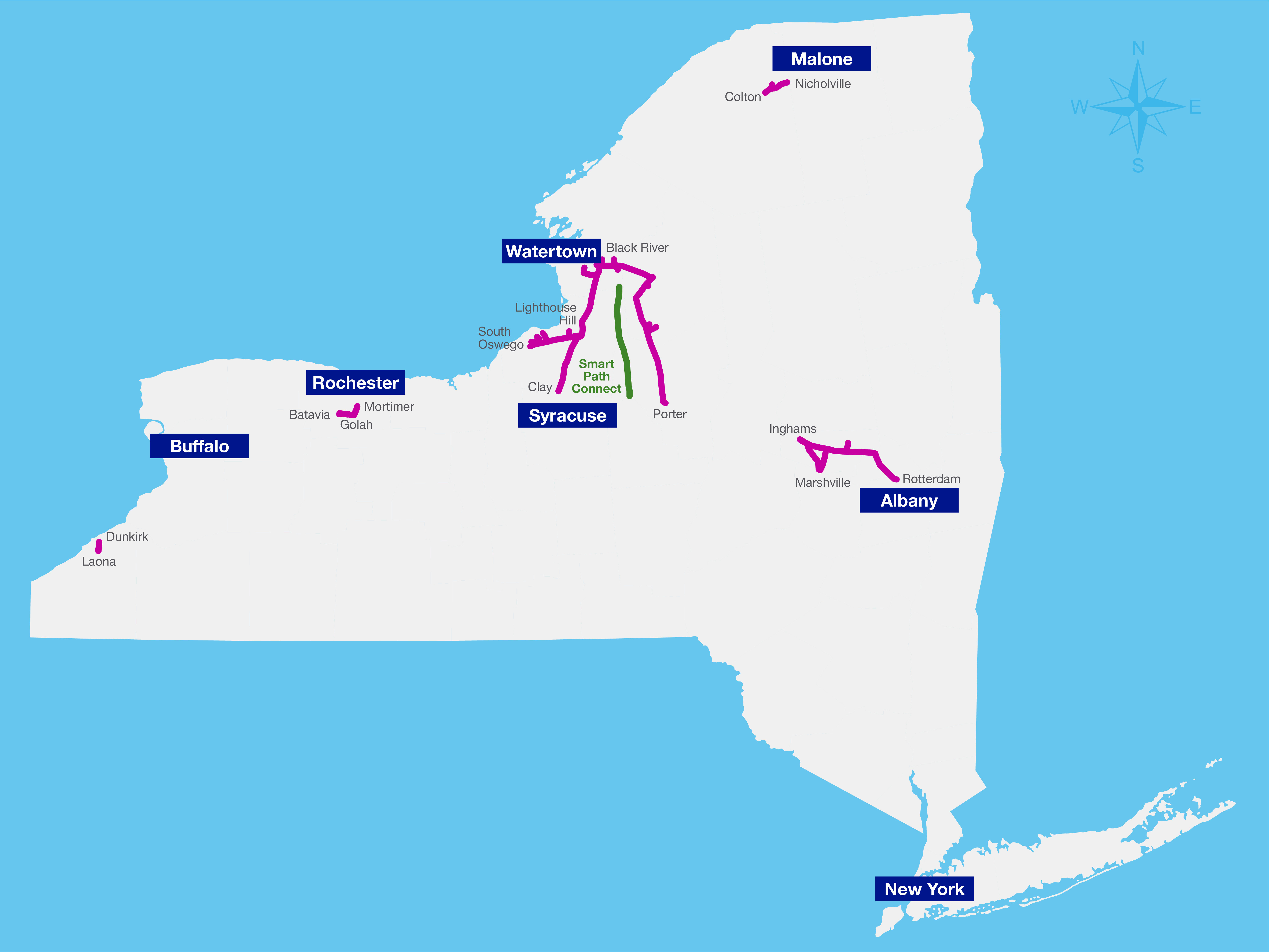 Upstate Upgrade Map