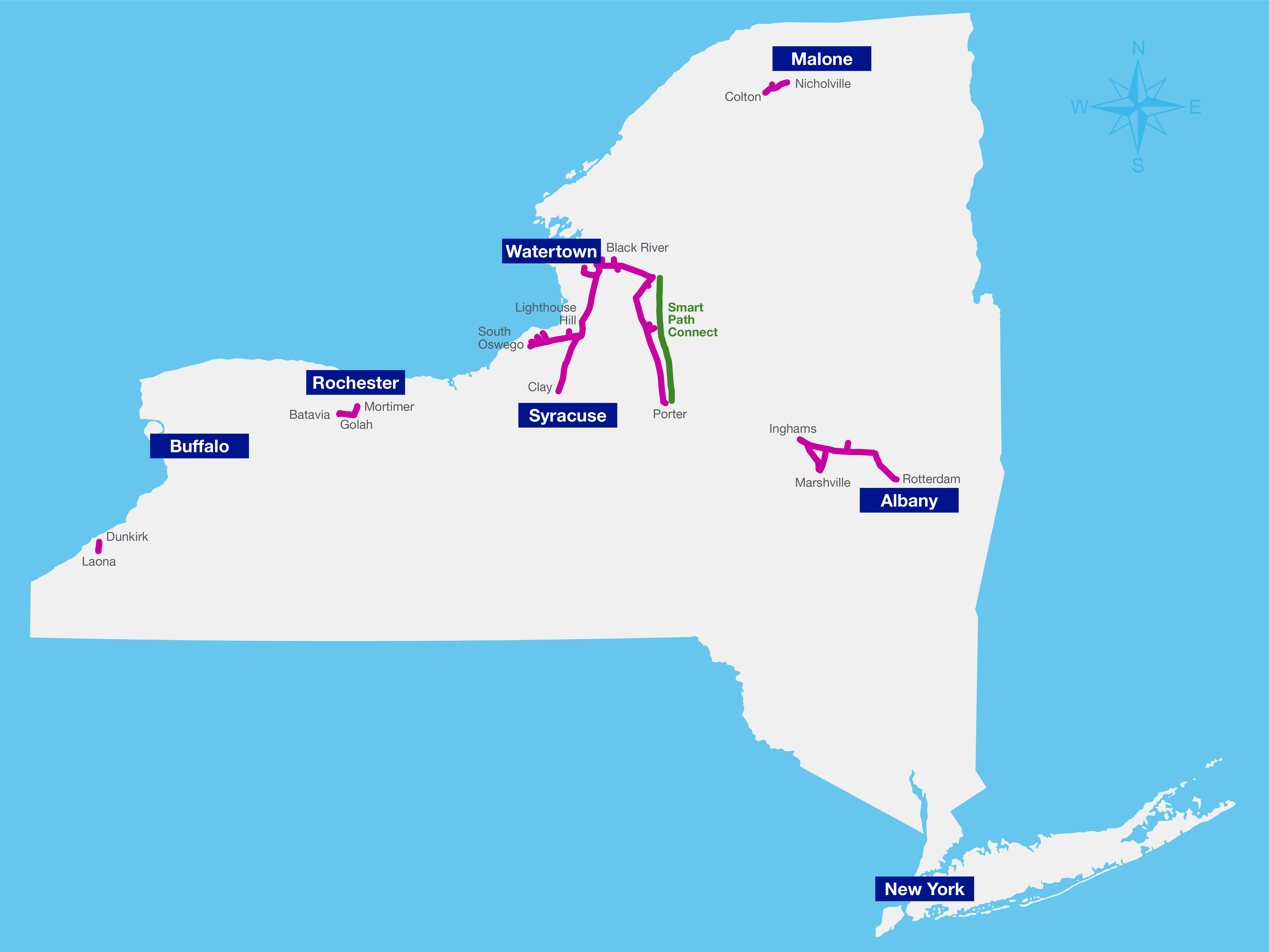 Upstate Upgrade Map