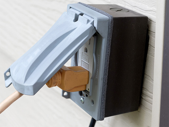 Covered Exterior Electrical Outlet