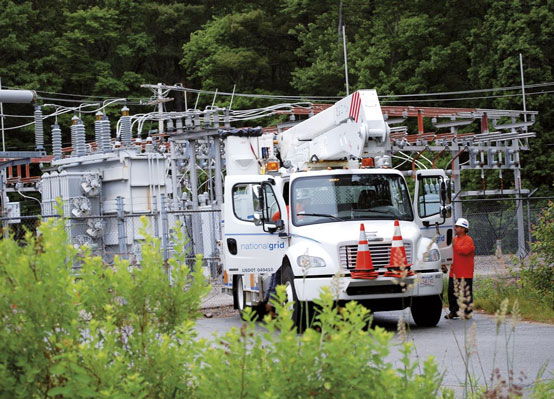 power truck at substation