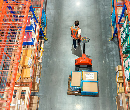 Man working in warehouse