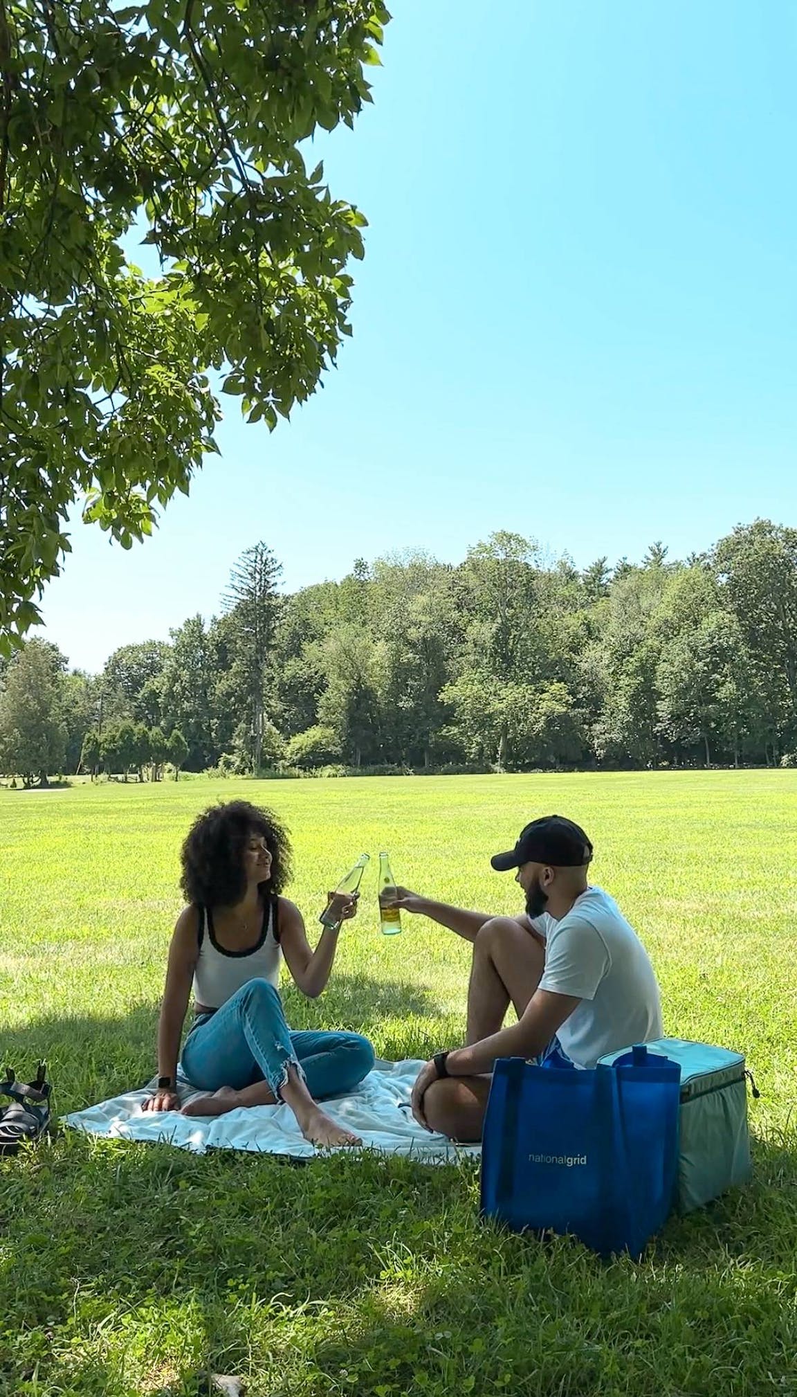 Picture of Julia having a picnic