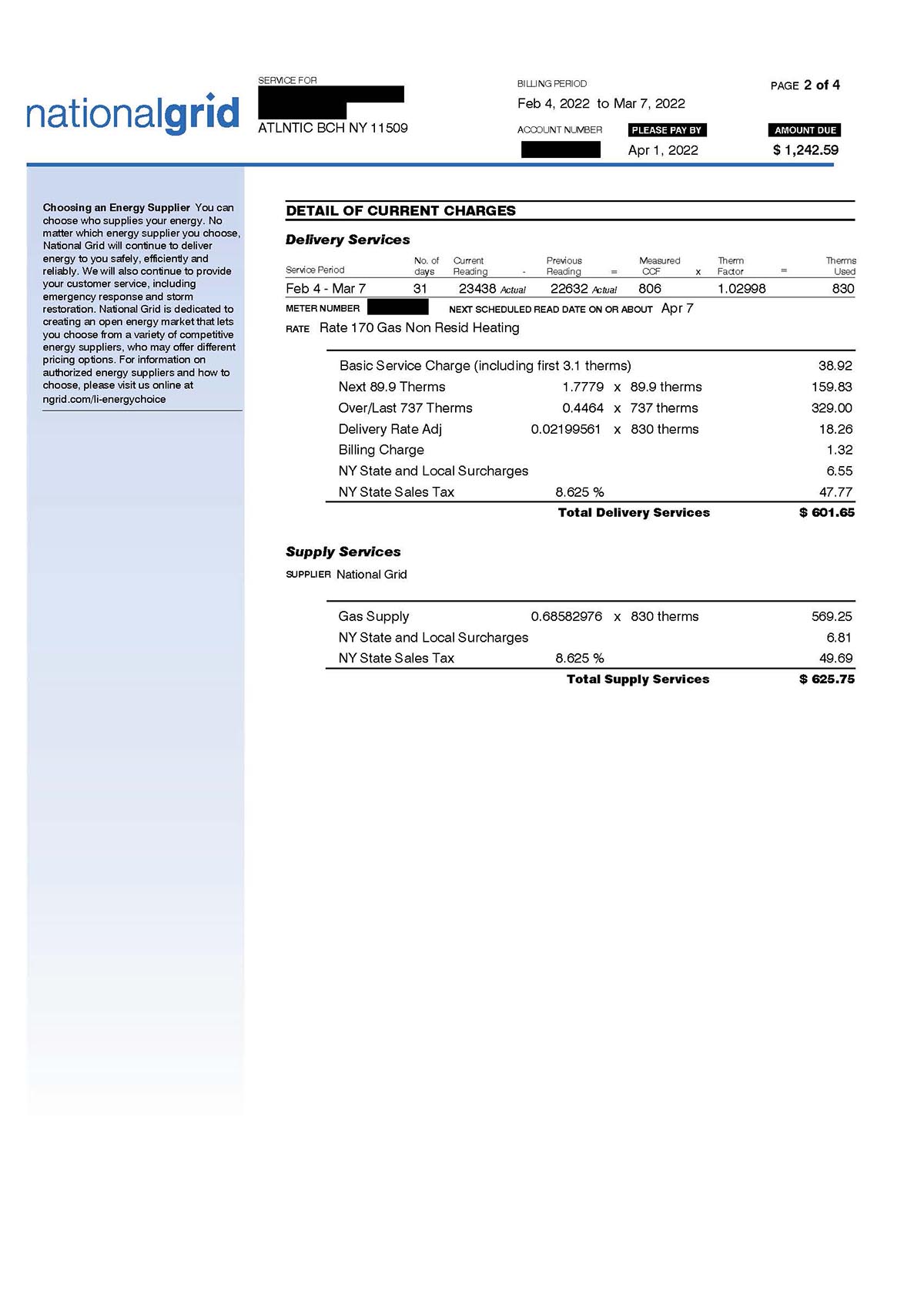 Sample Bill - Page 2