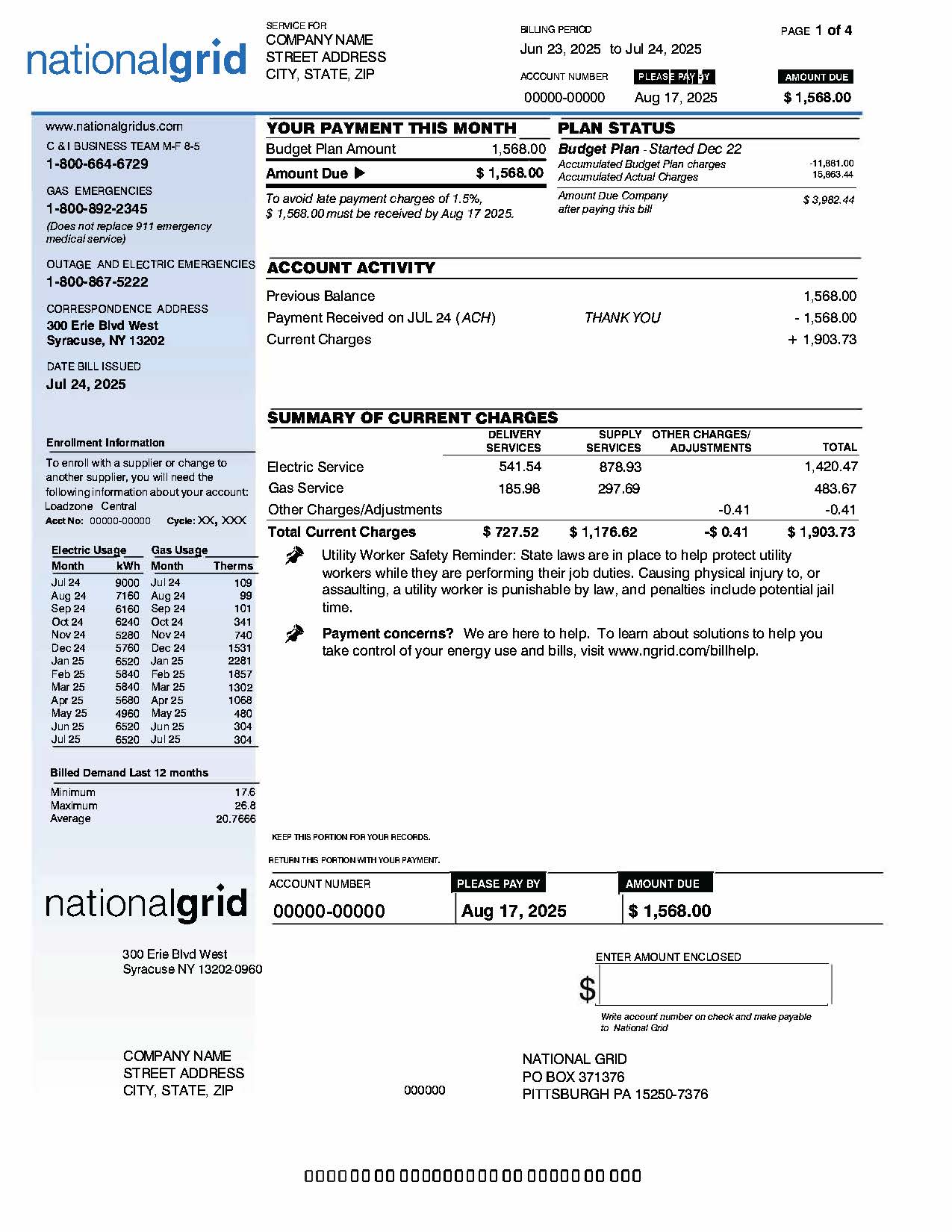 Budget Electric Bill - Page 1