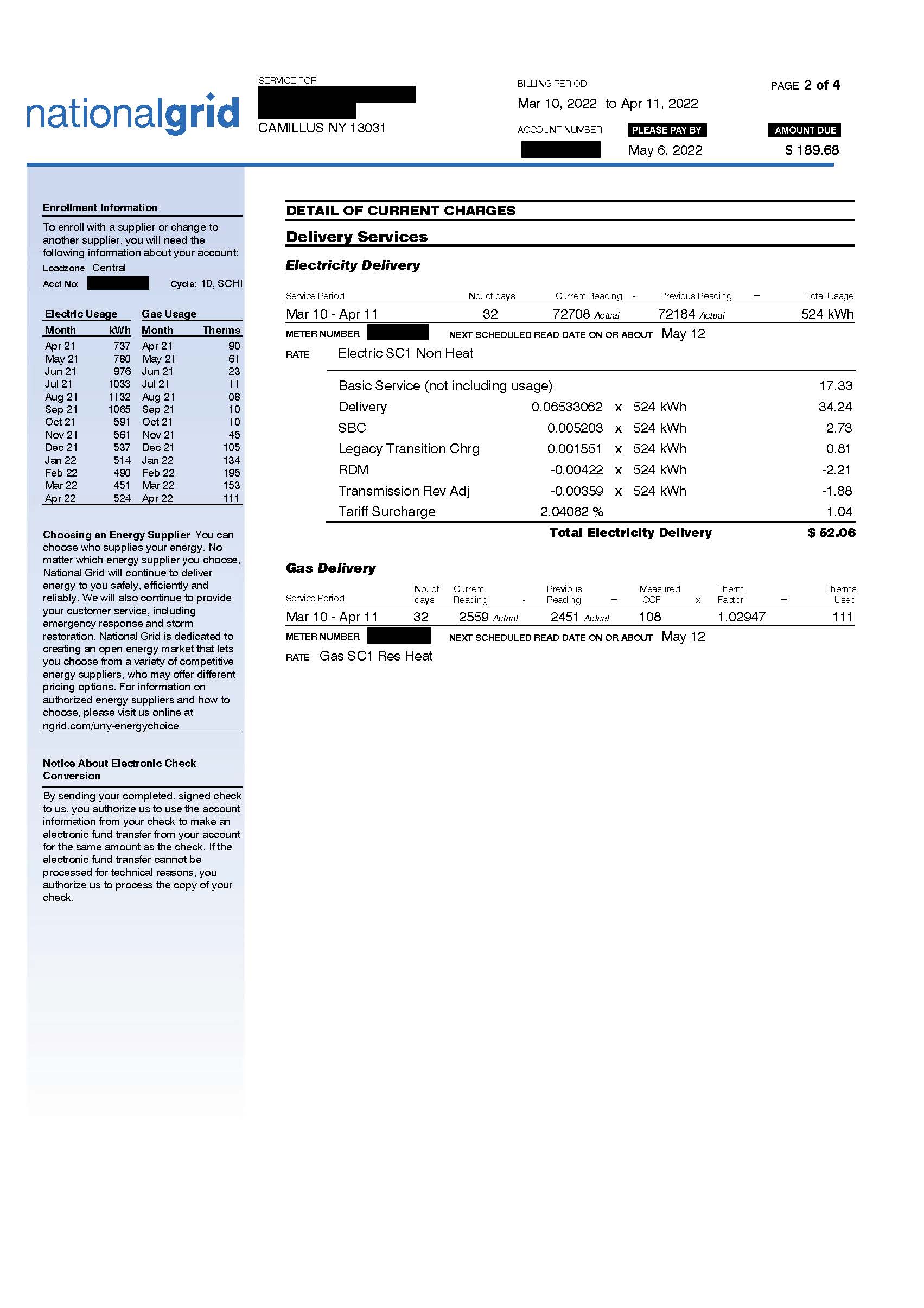 Basic Electric Bill - Page 2