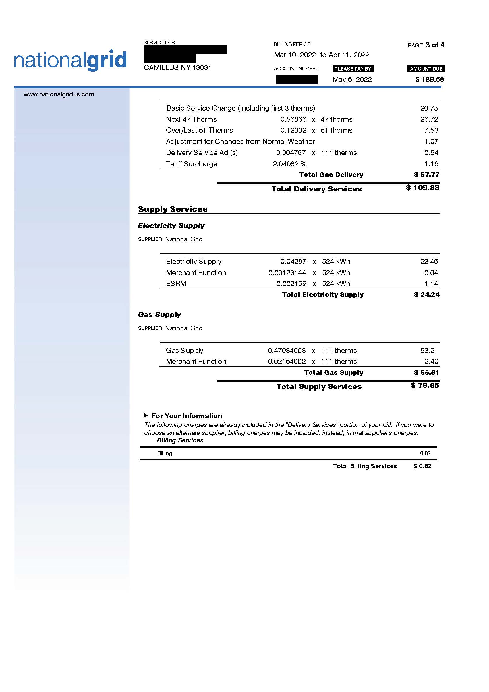 Basic Electric Bill - Page 3