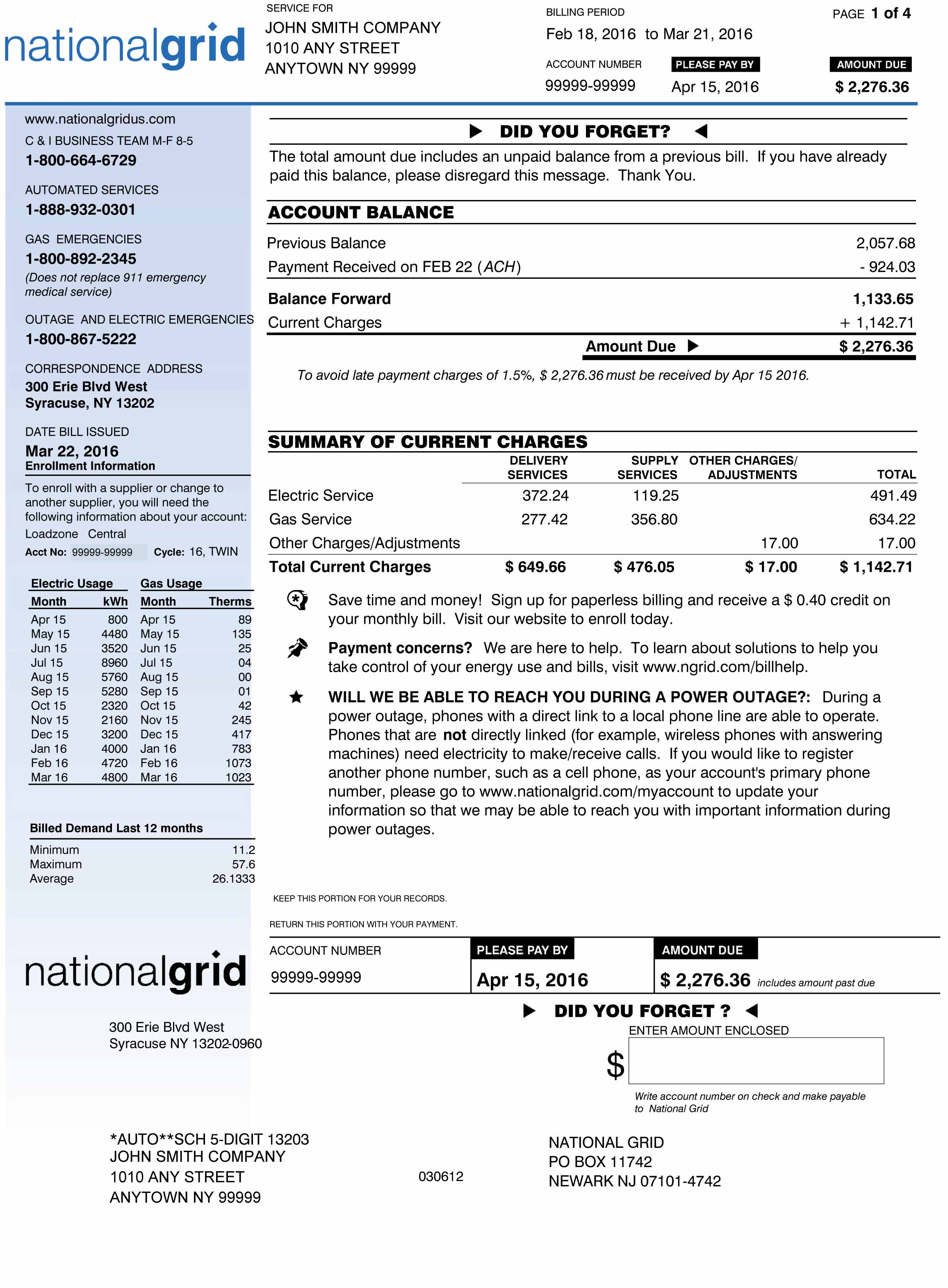 What Brooklyn areas does National Grid service?