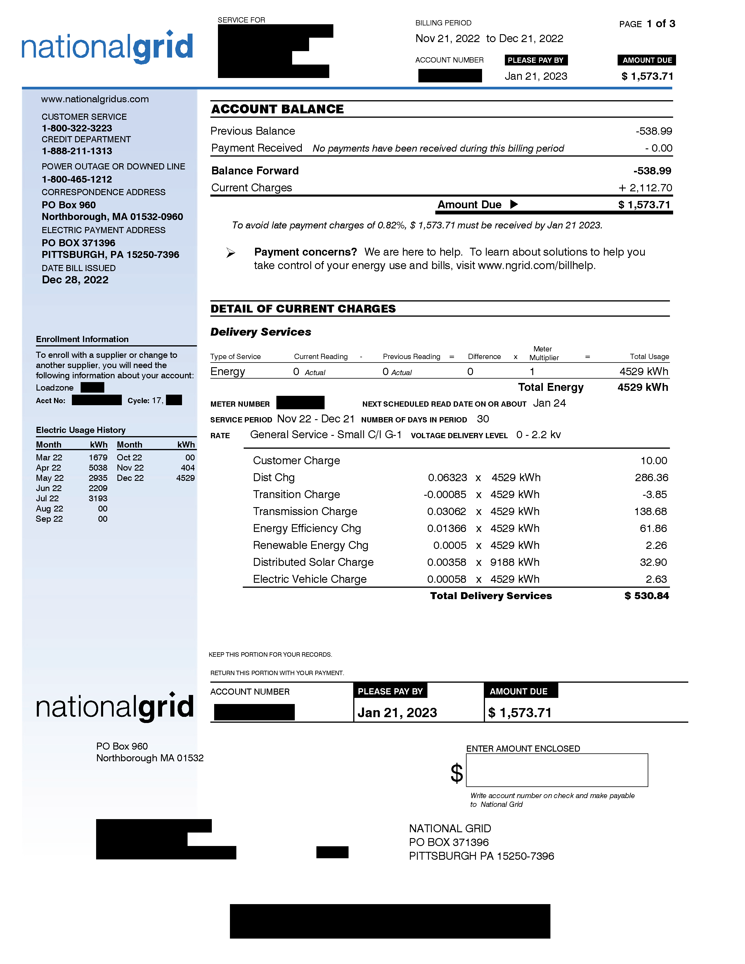 MA SMART AOBC Behind the Meter Bill - Page One