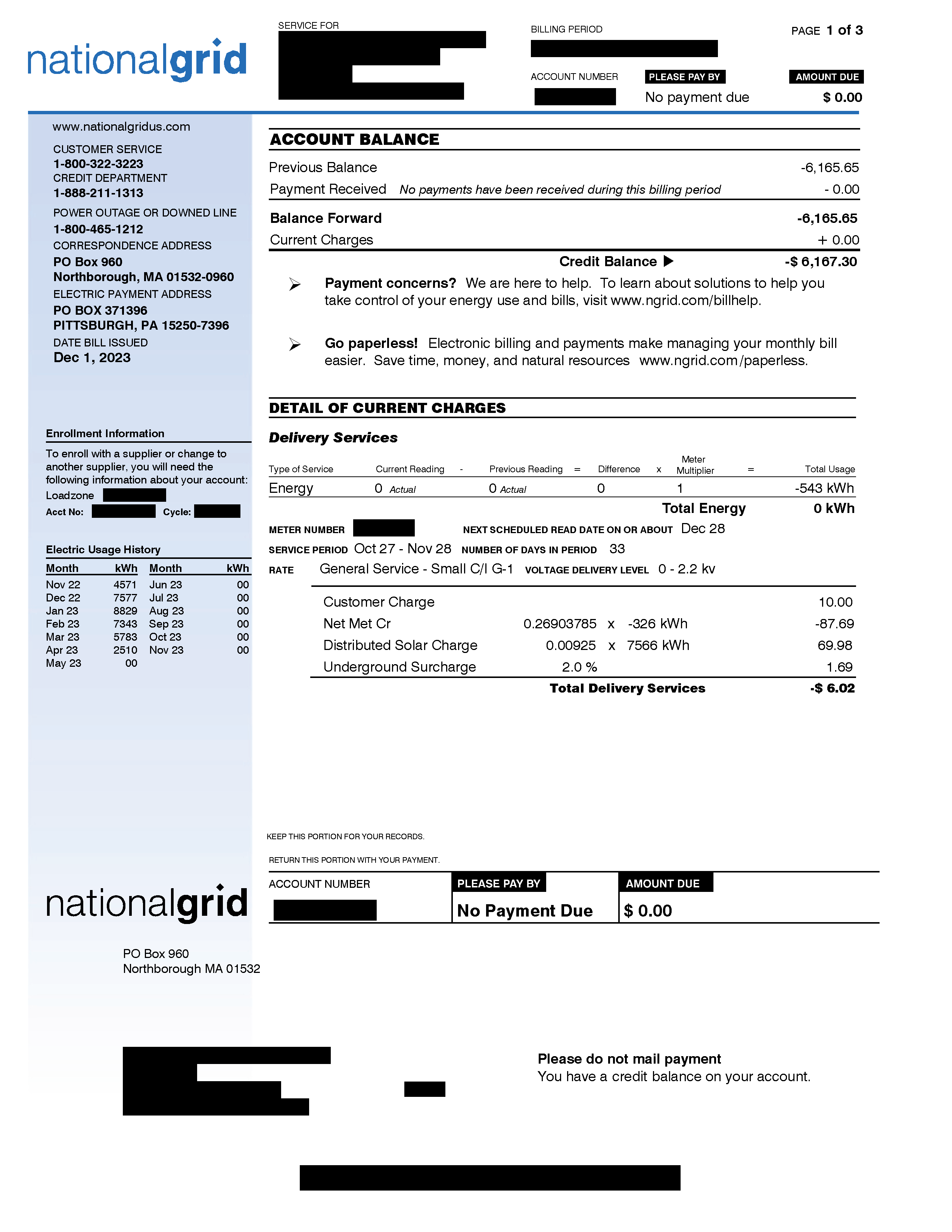 MA SMART Market Net Metering Bill  - Page One