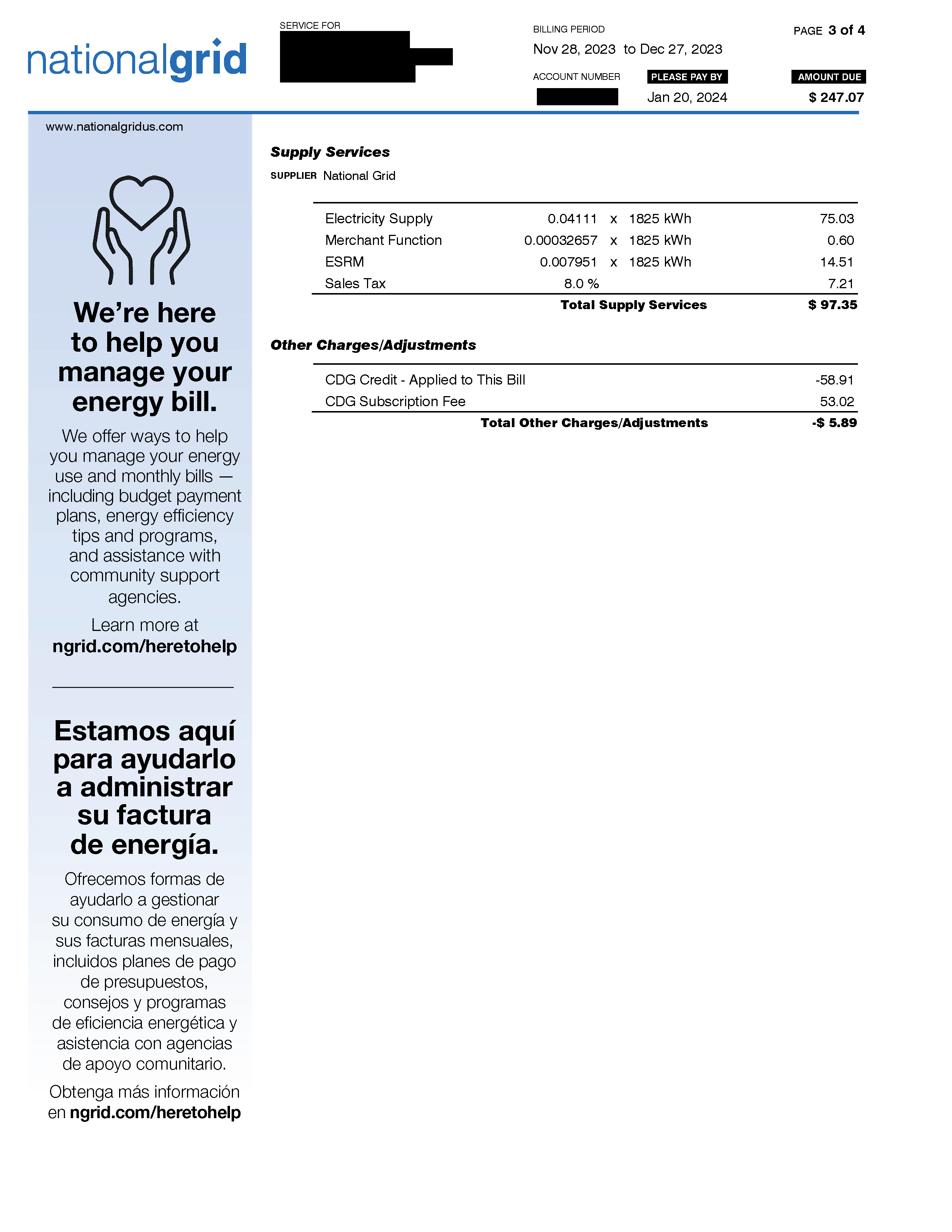 UNY Community Solar with Net Crediting Bill - p.3